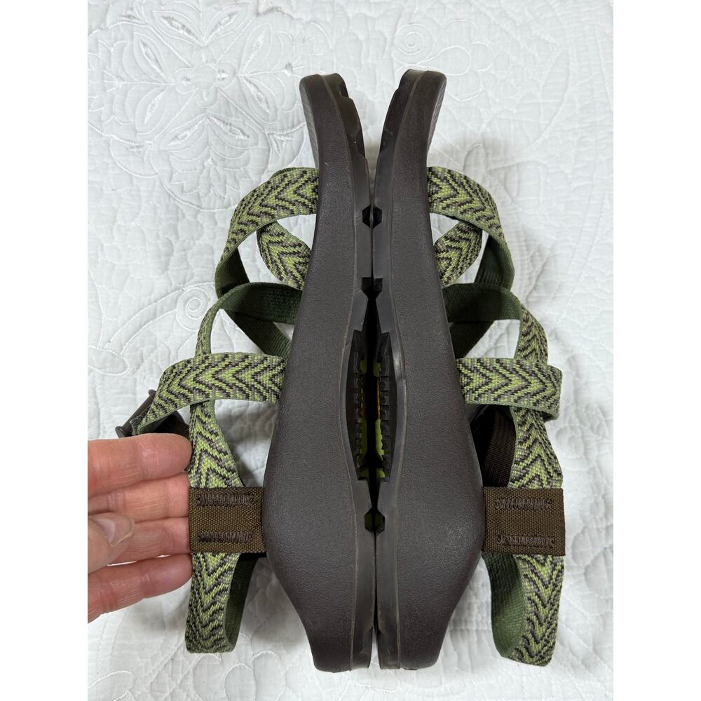 Chaco Womens Green/Brown 8 Z2 Yampa Chevron Hiking Sport Sandals Outdoor Comfort - Picture 5 of 11